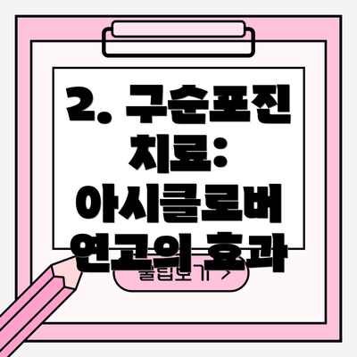 2. 구순포진 치료: 아시클로버 연고의 효과