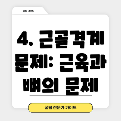 4. 근골격계 문제: 근육과 뼈의 문제
