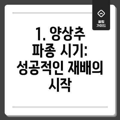 1. 양상추 파종 시기: 성공적인 재배의 시작