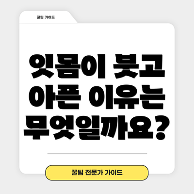 잇몸이 붓고 아픈 이유는 무엇일까요?