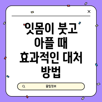 잇몸이 붓고 아플 때 효과적인 대처 방법