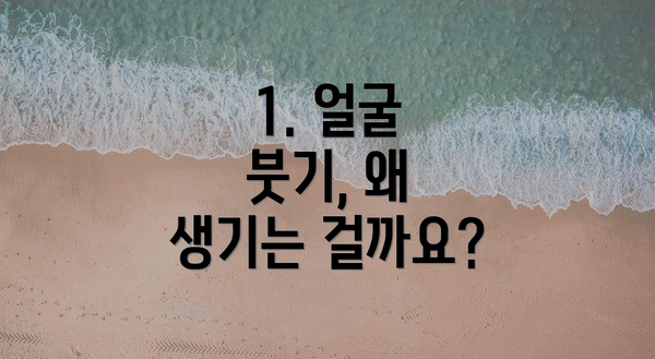 1. 얼굴 붓기, 왜 생기는 걸까요?