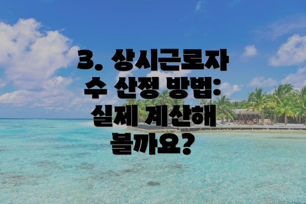 3. 상시근로자 수 산정 방법: 실제 계산해 볼까요?