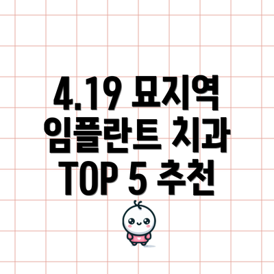 4.19 묘지역 임플란트 치과 TOP 5 추천