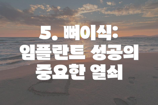5. 뼈이식: 임플란트 성공의 중요한 열쇠