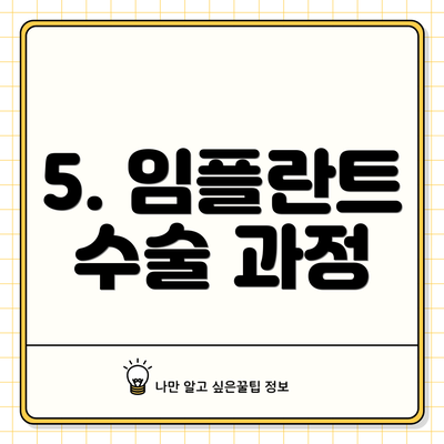 5. 임플란트 수술 과정