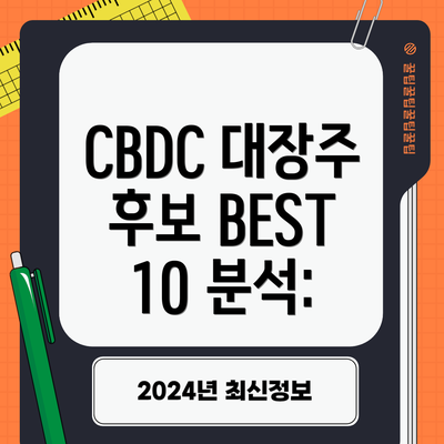 CBDC 대장주 후보 BEST 10 분석: