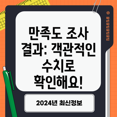만족도 조사 결과: 객관적인 수치로 확인해요!