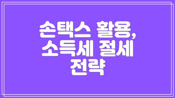 손택스 활용, 소득세 절세 전략