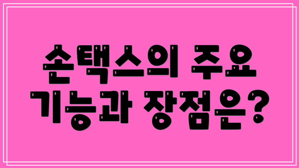 손택스의 주요 기능과 장점은?