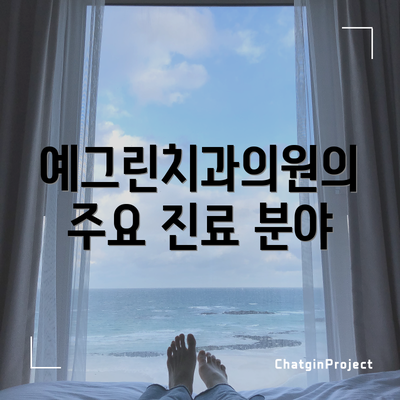 예그린치과의원의 주요 진료 분야