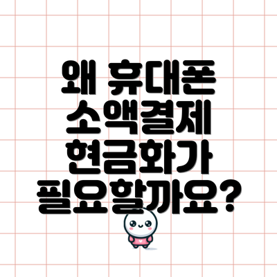왜 휴대폰 소액결제 현금화가 필요할까요?