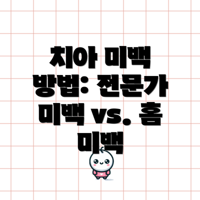 치아 미백 방법: 전문가 미백 vs. 홈 미백