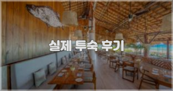 💬 실제 투숙 후기