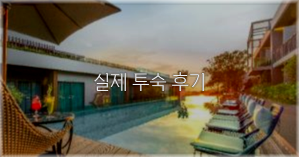 💬 실제 투숙 후기