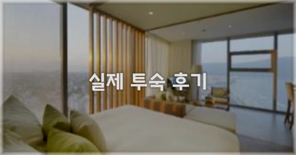 💬 실제 투숙 후기