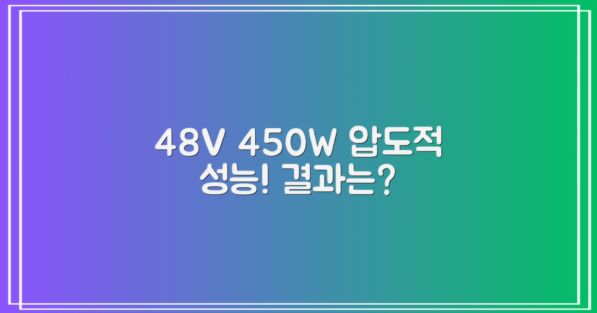 48V 450W, 성능은 어떨까?
