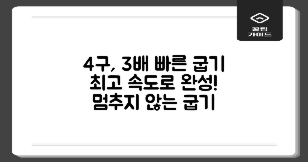 4구, 3배 빠른 굽기